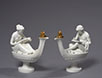 A Pair of Sèvres Bisque Porcelain and Gilt Bronze Decorative Oil Lamps, Representing Study and Philosophy
Simon-Louis Boizot
Paris, Louis XVI period, circa 1785